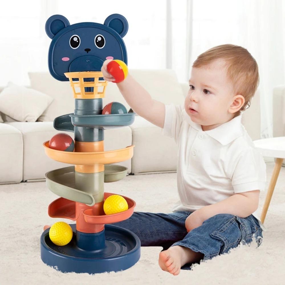 

Sensory Toy Baby Development Early Educational Games Rolling Ball Tower Stacking Track Baby Toy