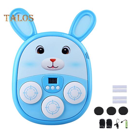 Music Boxing Machine for Kids Teens Adults Cartoon Wall-Mounted Trainer Equipment with LED Electronic Focus Training Target 3 Game Modes Boxing Music