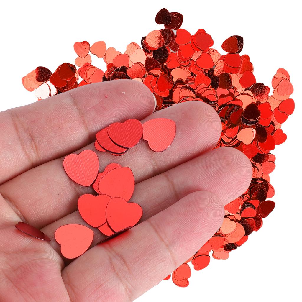 3000Pcs HeartShaped Confetti Wedding Valentine s Day Sequins Sprinkle Part Decoration Supplies(Red )