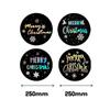 50-500Pcs 1 Inch Golden Font Merry Christmas Sticker Thank You Sticker Seal Label For Envelope Gift Wrapping Stationery Decor