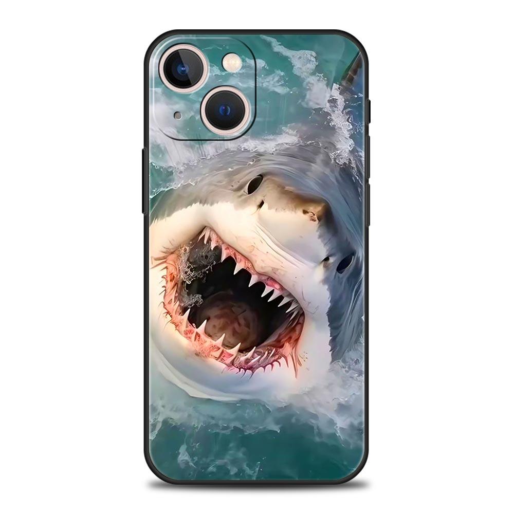 Haifisch Handyhülle Für iPhone 17 Air 16 Plus 13 15 14 12 11 Pro MAX 7 8 SE Weiche TPU Stoßfeste Hülle Funda