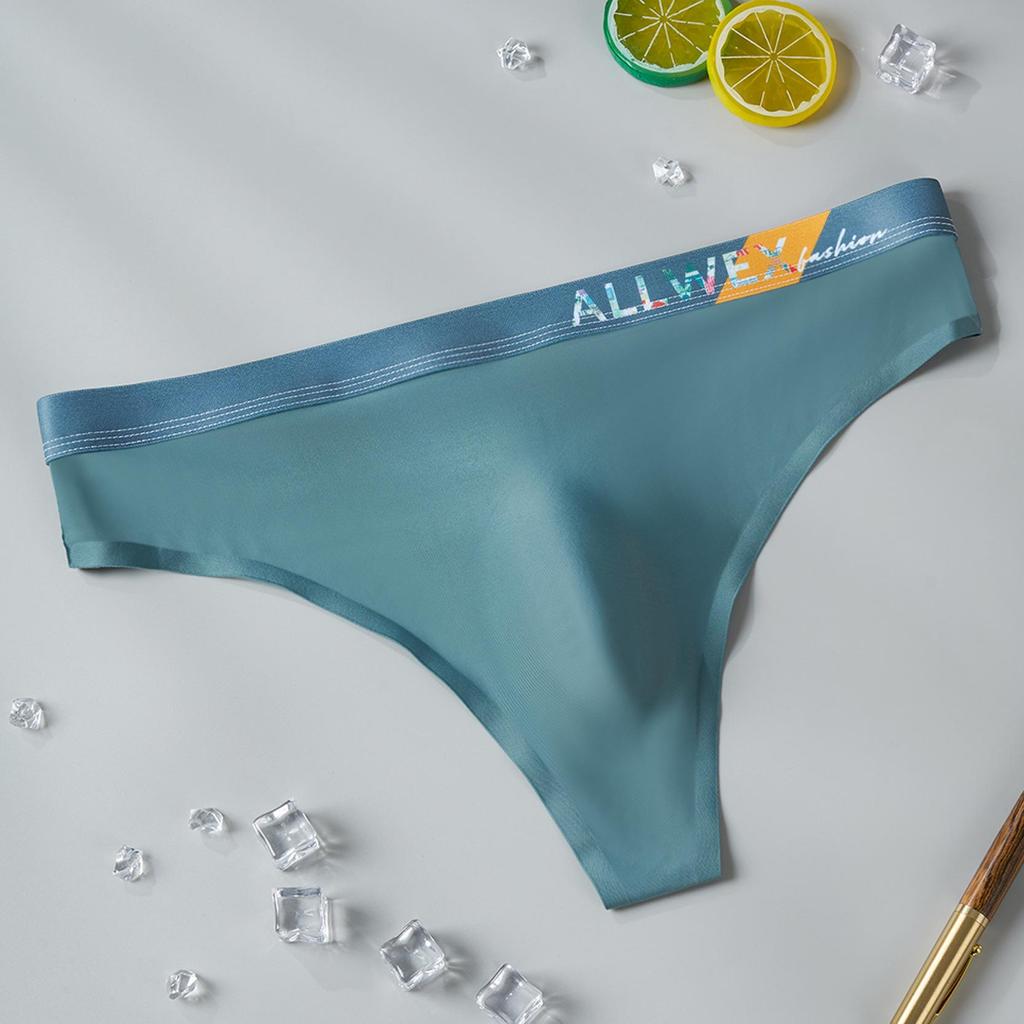 Men's 3D Contour Ice Silk Triangle Briefs with 'ALLWEX' Design