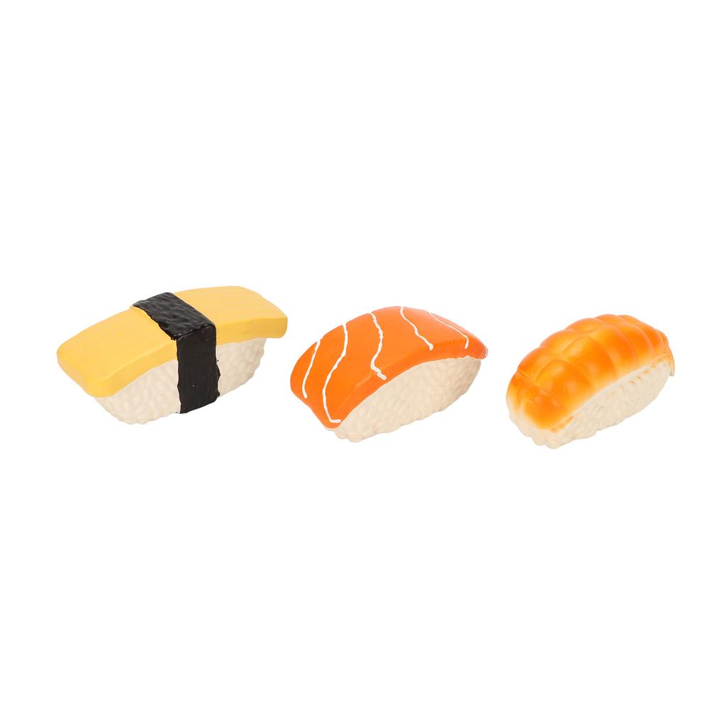 3Pcs Sushi Dog Toy Simulation Sushi Shape Soft Latex Dog Squeaky Food Toys for Small and Medium Dogs