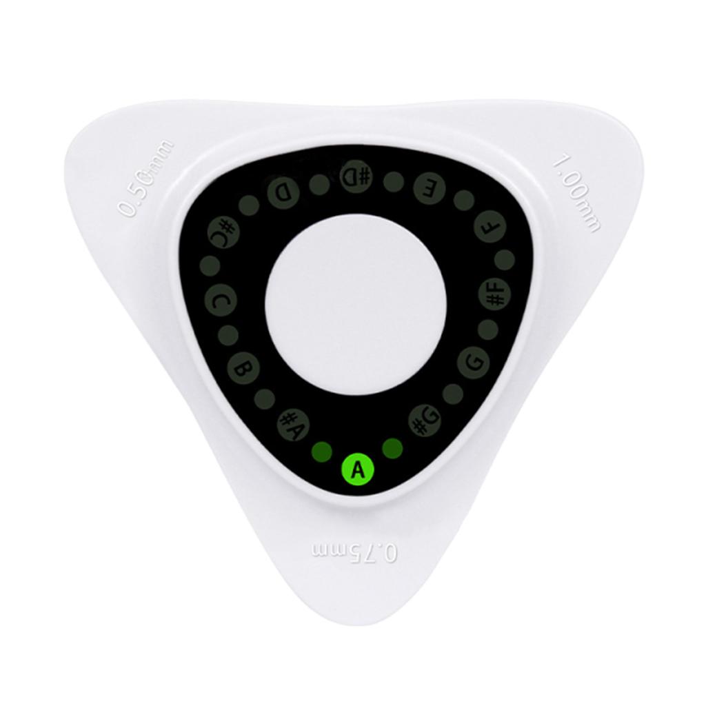 Guitar Picks Tuner Ukulele Tuner 3 Thickness Picks LED Display ABS Portable Tuner Instrument Accessory for Acoustic Guitar Ukulele