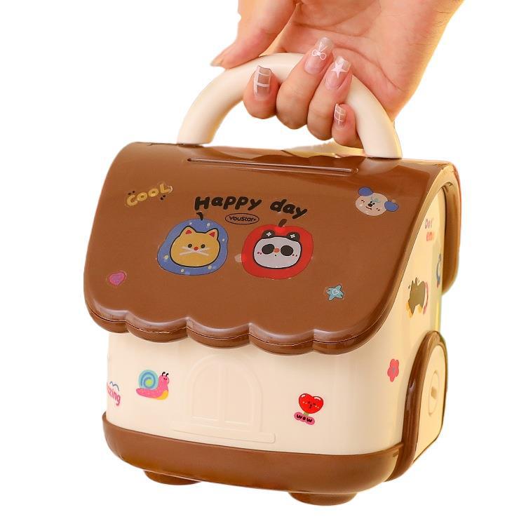 Salvadanaio a forma di casetta carina per bambini con lucchetto - Regalo per il Ritorno a Scuola per Risparmio per Ragazze