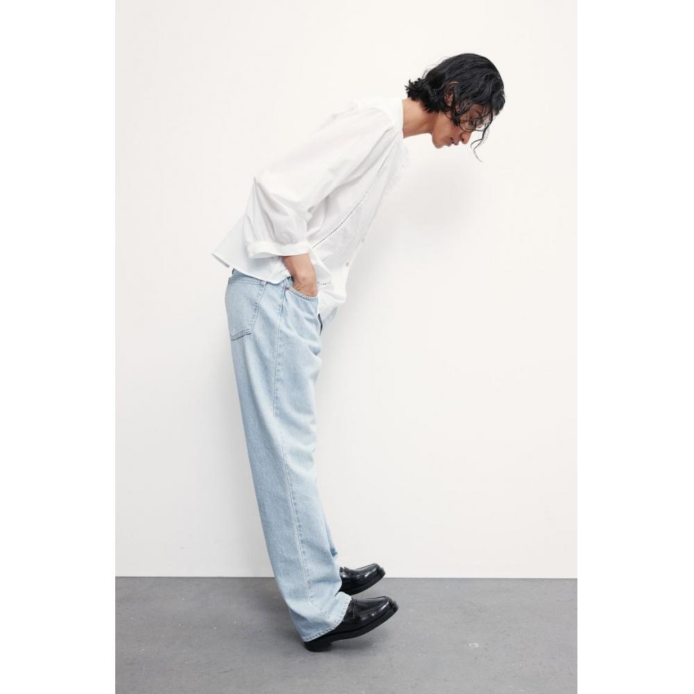 

Блуза с кружевной отделкой HM Ladder белая