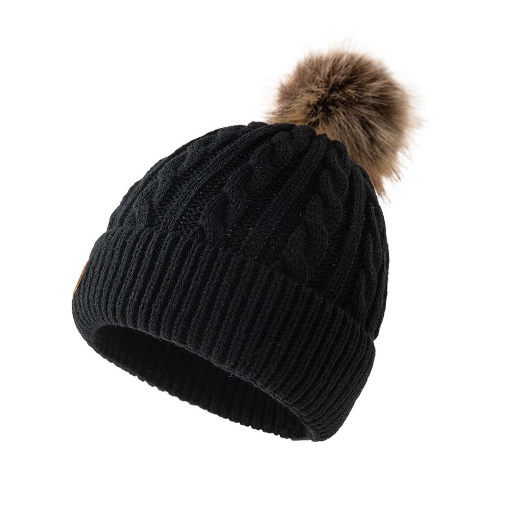 Keep Warm Knitted Beanies Ear Protection Pompoms Hat High Quality Winter Autumn Hats  for Woman/Men