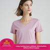 Silk Cotton T Shirt For Women With V Neck And Slim Fit For Casual Wear