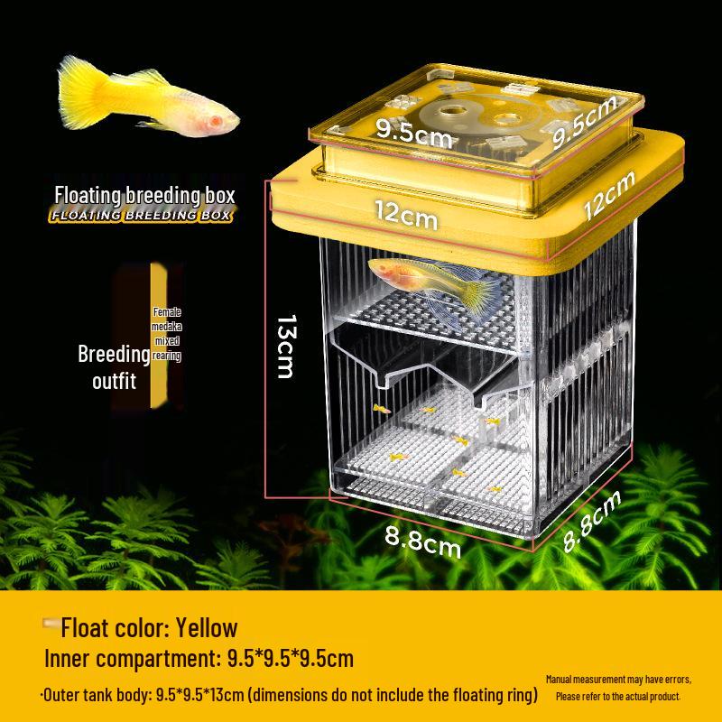 Guppy Breeding Box: Fish Isolation & Hatching Tank for Small Fish Fry & Mother Fish