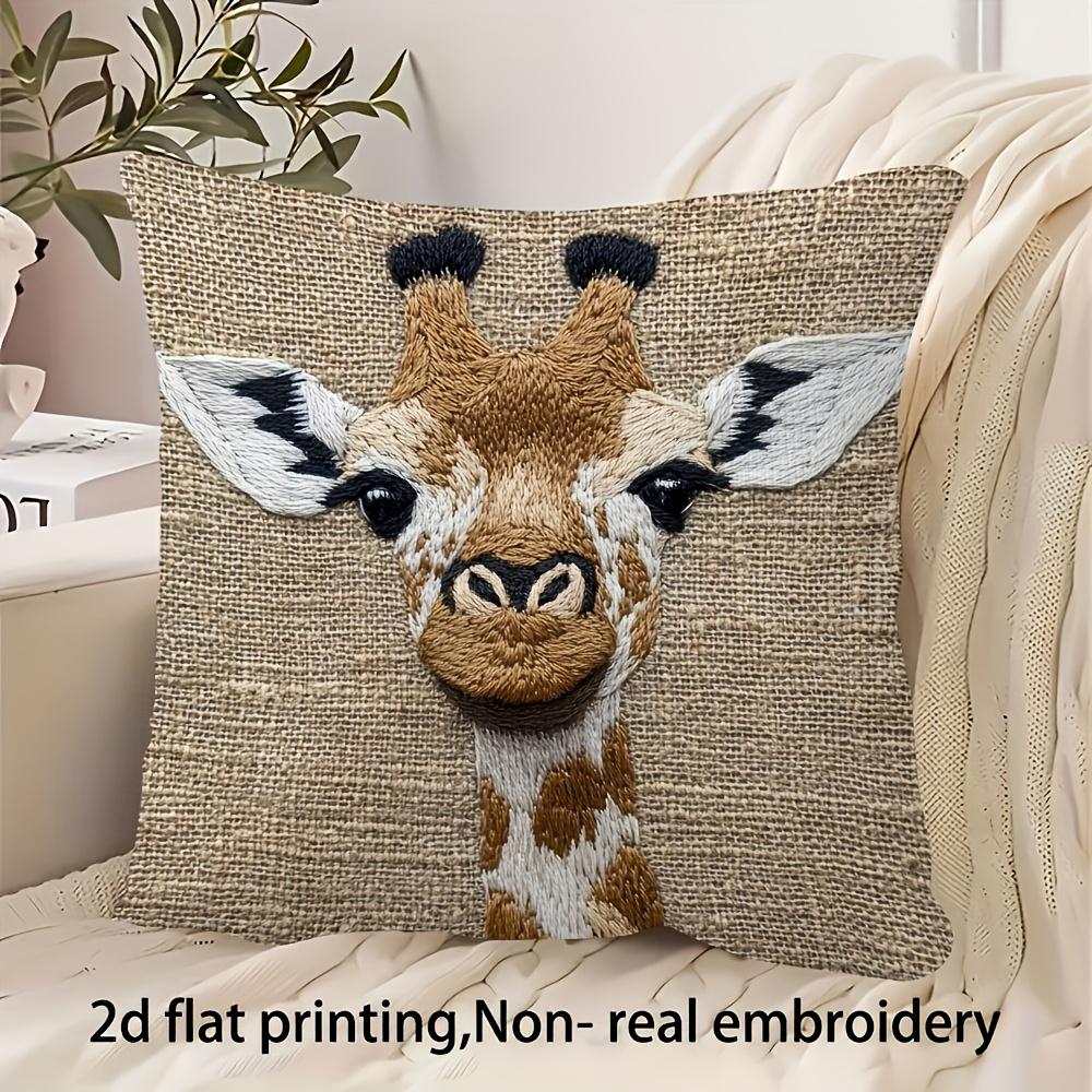 Unique 2D Printed Double-sided Printed Pillow Cover Short Plush Suitable Living Rooms Bedrooms Sofas Throw Cushion Cover