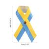 Ukraine Awareness Ribbon Pins Ukraine Flag Pin Ukrainian Pin Satin Blue and Yellow Ribbon Shaped Pin Ukraine Gifts