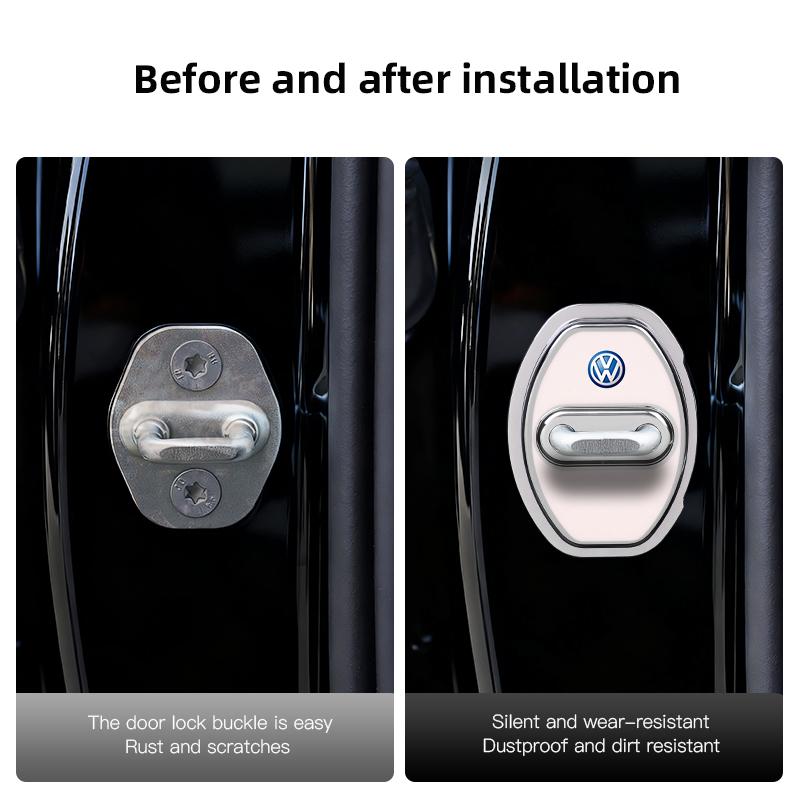 2026 Hot For Volkswagen VW 4PCS Silicone Car Door Lock Cover Door Stopper Protector For Volkswagen VW Golf Amarok Arteon T-ROC T