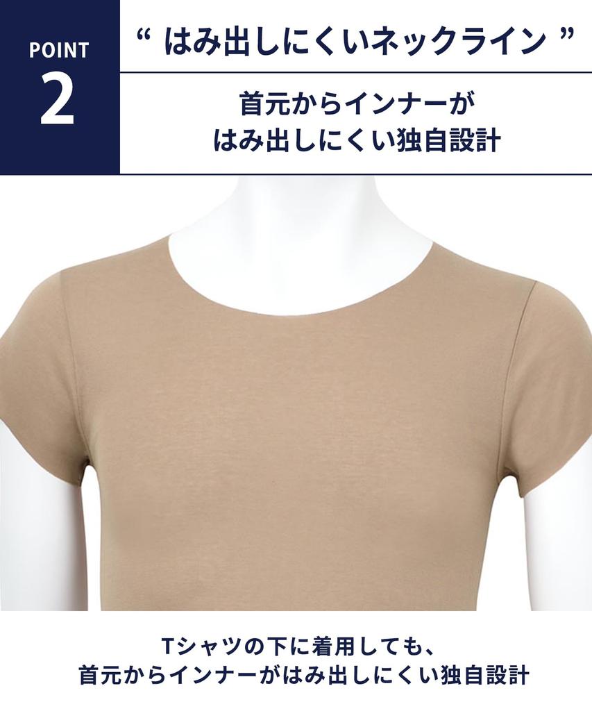 by Wacoal Organic cotton blend short breathable sweat quick drying antibacterial and deodorant crew free L [Bros Men] innerwear, 2/4 sleeve, sleeve,