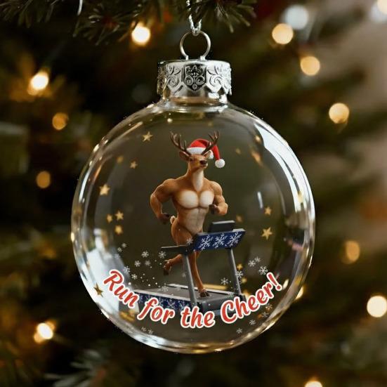 Festliche Tierornamente Weihnachtsbaumschmuck Klare Plastik-Weihnachtskugeln für Heim-Spaß-Partydeko