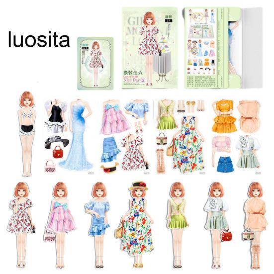 Magnetic Princess Dress Up Paper Doll, Pretend Play Toy, Smooth Burr-Free, Encourage Creation, Funny Clothes Dress Up Puzzle Game