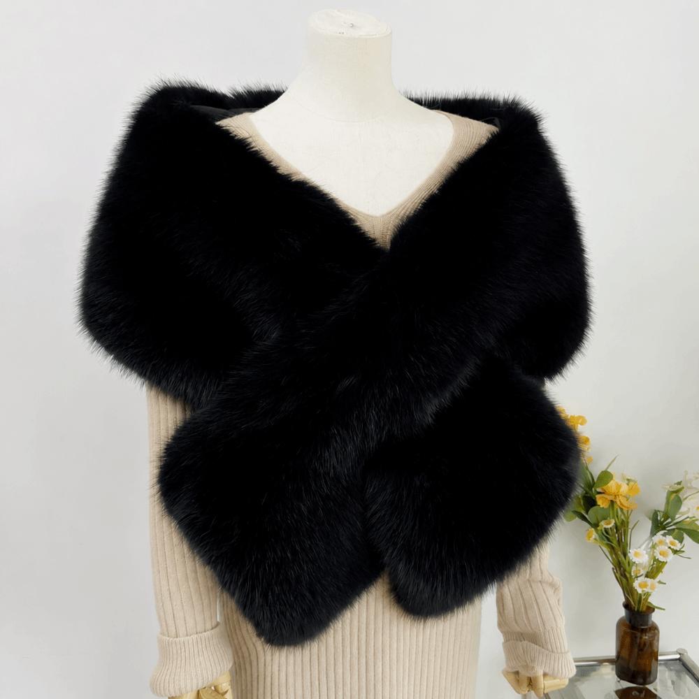 Long Plush Faux Fur Wrap Faux Fox Fur Faux Fur Cape Fashion Faux Fur Jackets Women