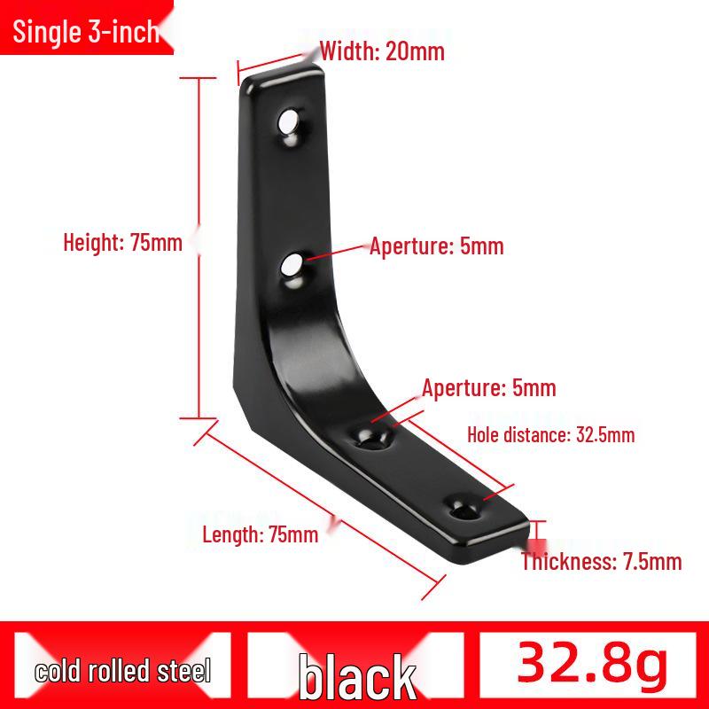 Curved Wall-Mounted Bracket with Load-Bearing Support for Shelves