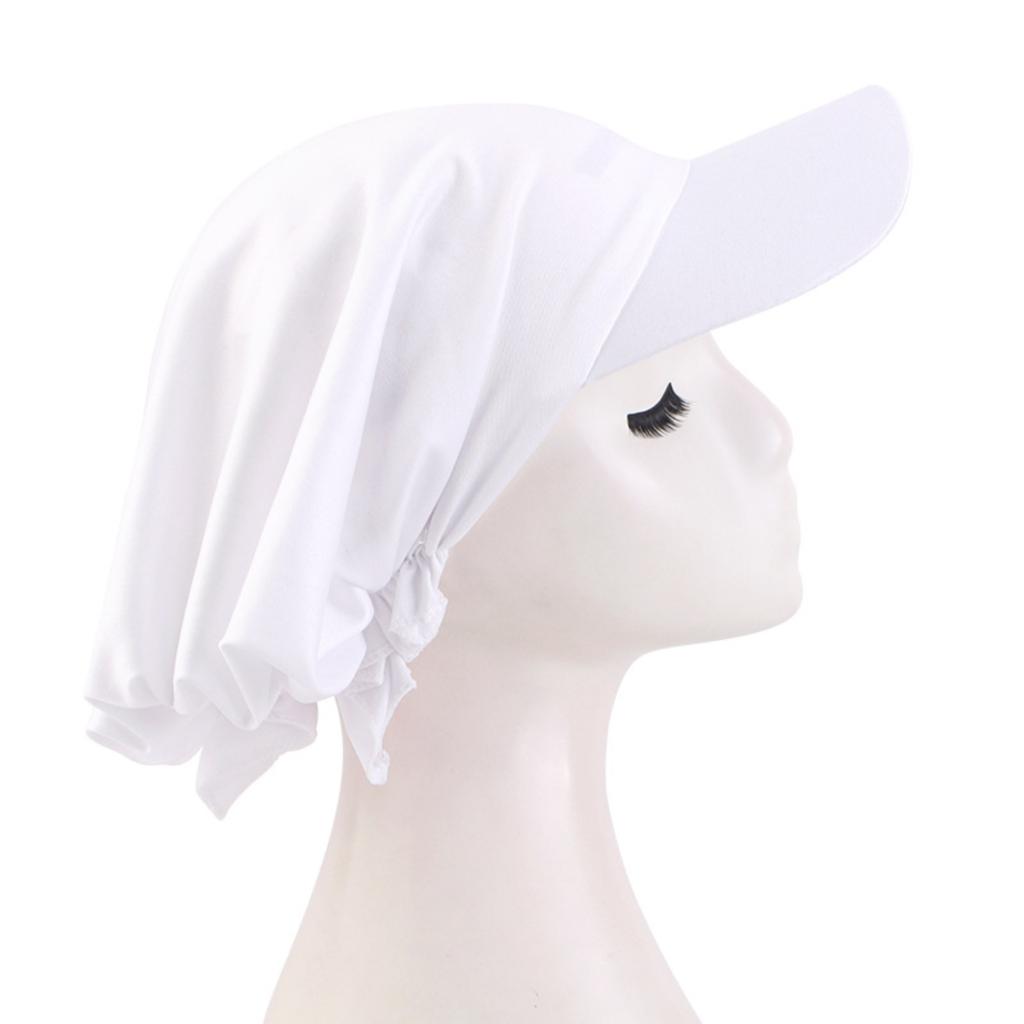 Cotton Bandana Cap with Visor Outdoor Sun Protection Hat Adjustable Headscarf Breathable Lightweight Headwear for Outdoor Activities