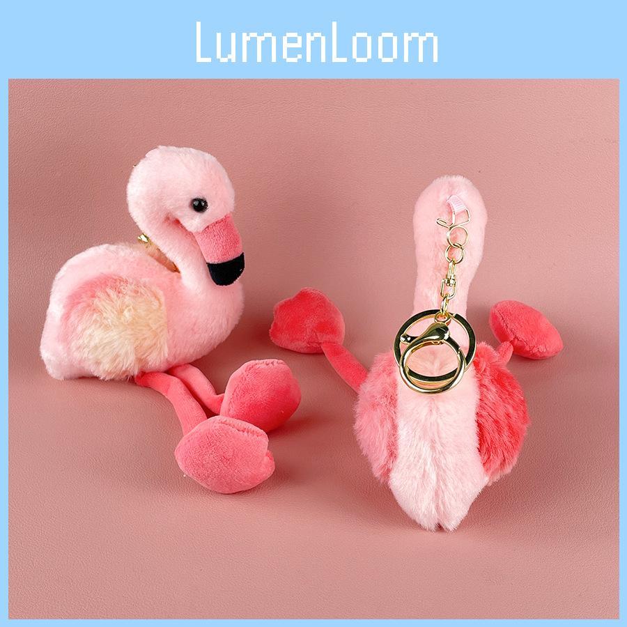 Flamingo Stuffed Plush Keychain Decorative Accessory For Gifts