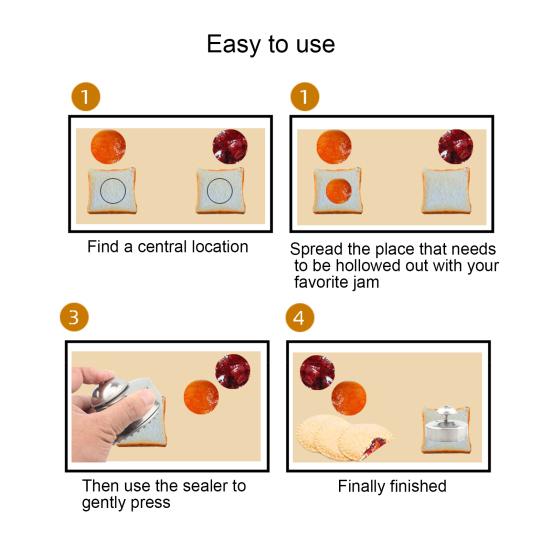 Nerezová forma na sušenky Kulatá vykrajovátka na jídlo Sandwish Nástroje na pečení chleba