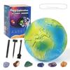 Excavation Planet Digging Kit Hidden Colorful Gems Safe Easy-Grip Digging Tools Puzzle Toy for Kids Group Play Time