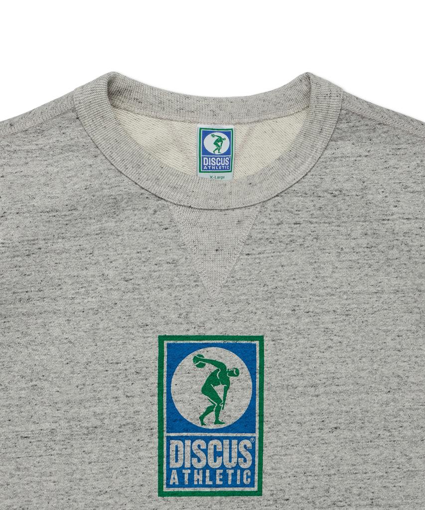 DISCUS ATHLETIC Heavyweight Regular Fit Logo Sweatshirt Heather Grey