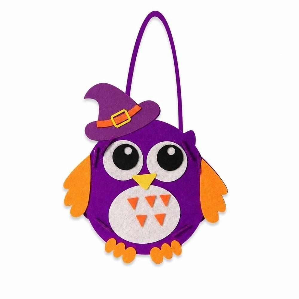 Spooky Design Pumpkin Ghost Bag Reusable Felt Candy Carrier  Costume Party