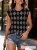 2026 Summer New Arrivals: European American Women's Round Neck Chunky Knit Sweater Vest