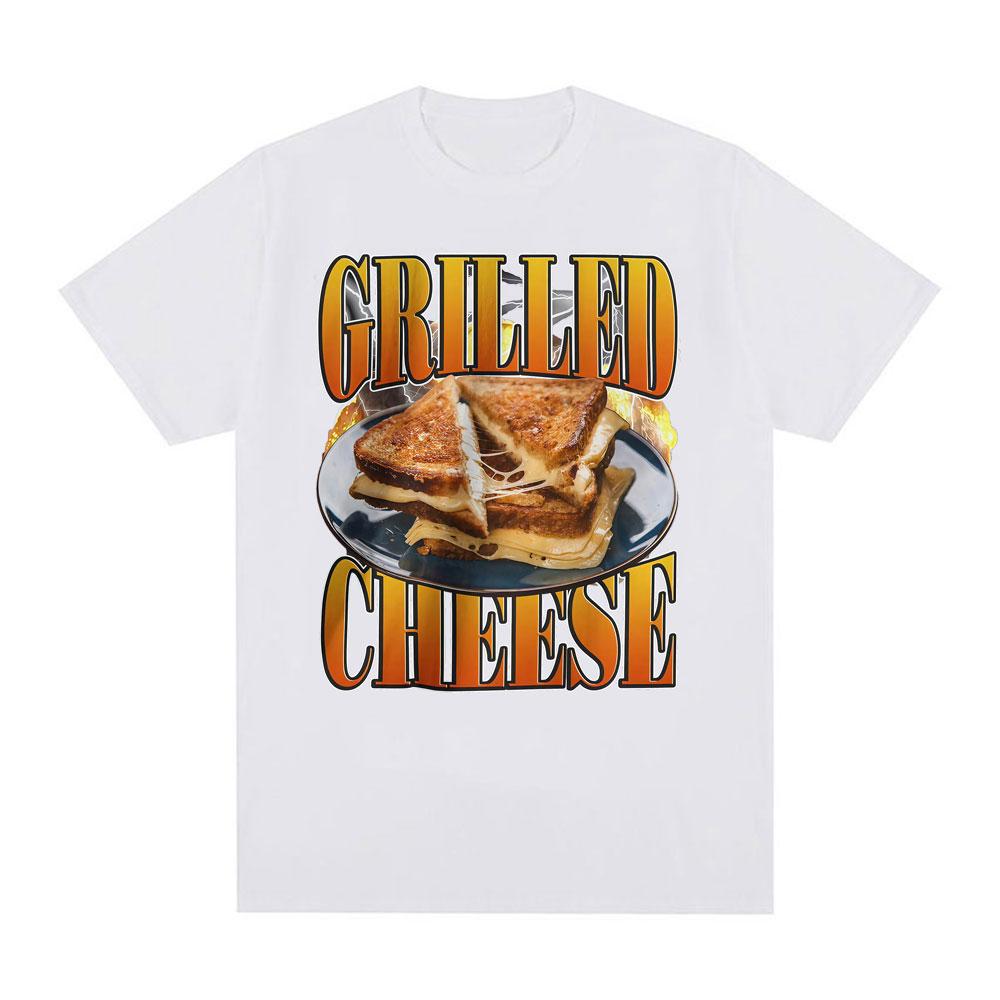 Funny Grilled Cheese Foodie Gift Meme Tshirt Unisex Women Summer Casual ONeck Oversized T Shirts Cotton 100 High Quality T Shirt
