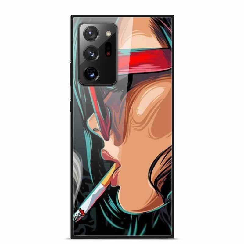 Glass Back Cover For Samsung Note 20 Ultra Case Tempered Glass Case For Samsung Galaxy S21 Ultra Case S 21 Note20 Ultra Funda