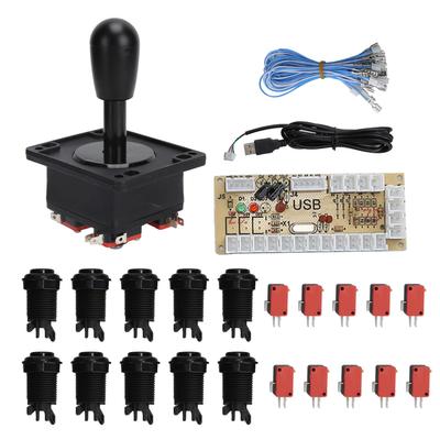 Zestawy do samodzielnego montażu gier Arcade Akcesoria do joysticka z adapterem USB Encoder Board do gier na PC Black