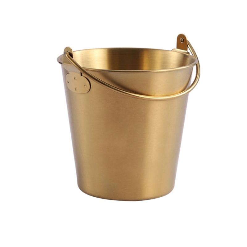Small Metal Buckets Stainless Steel Material Dessert Buckets Small Pots Wedding Supplies for Food and Small Items