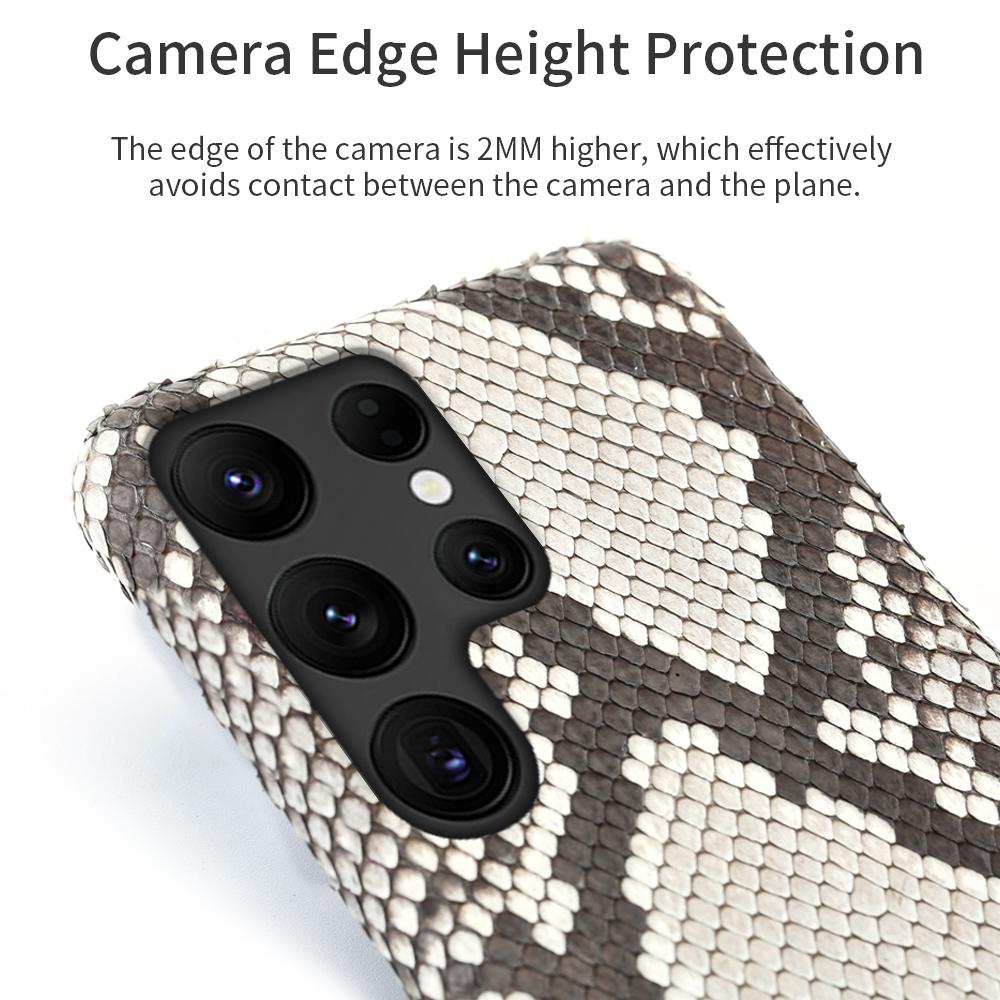 Genuine Python Leather Phone Case for Samsung galaxy S26 S25 S23 S22 S21 S24 Ultra S26 Plus A55 5G Luxury Snakeskins Back Cover