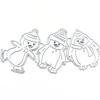 Three Christmas Snowman Knife Moulds Etching Knife Moulds Embossing Knife Moulds Cut Dies Scrapbook
