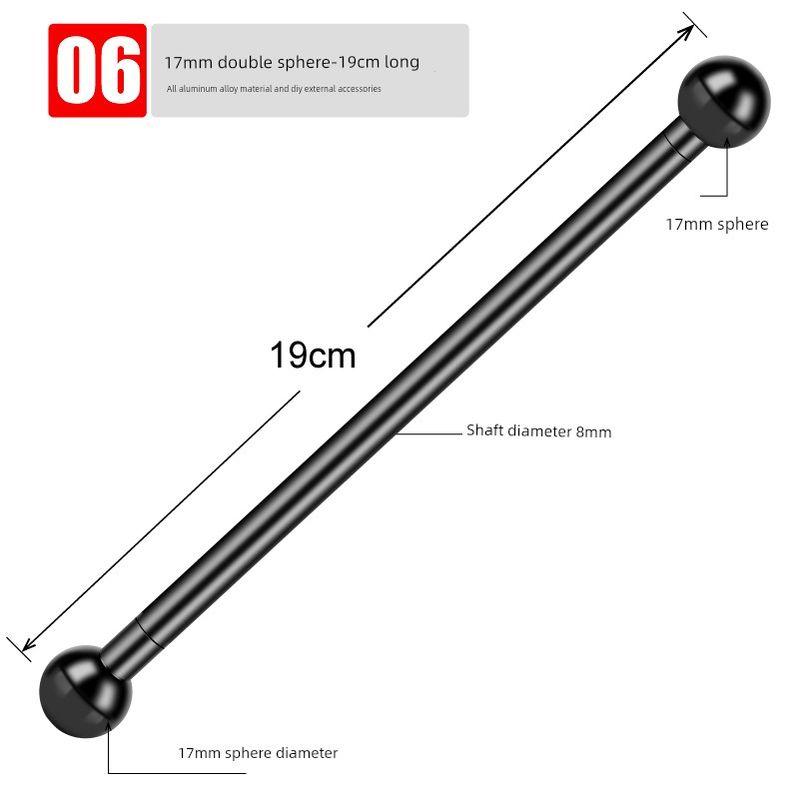 On-Board Bracket Accessories 17mm Double-Headed Ball Extension Restoration Expansion Universal Aluminum Alloy Central Control