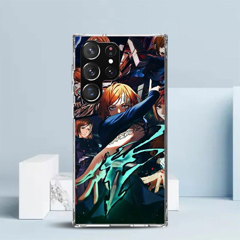Kaisen J-Jujutsu Kugisaki Nobara Phone Case For Samsung Galaxy S24 S25 Edge S26 Ultra S22 S23 Plus S21 + S20 FE Soft TPU Back Co