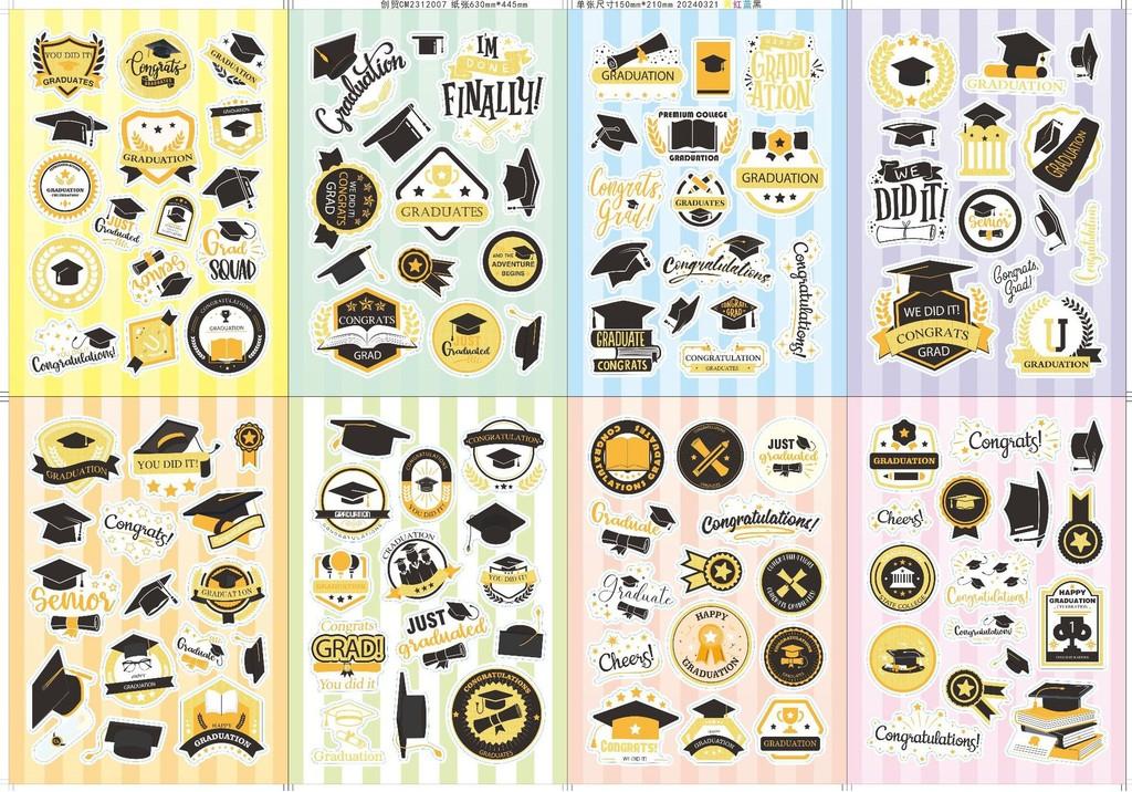 Adorable Anime Graduation Season Fun Diy Puzzle Stickers For Children Activities