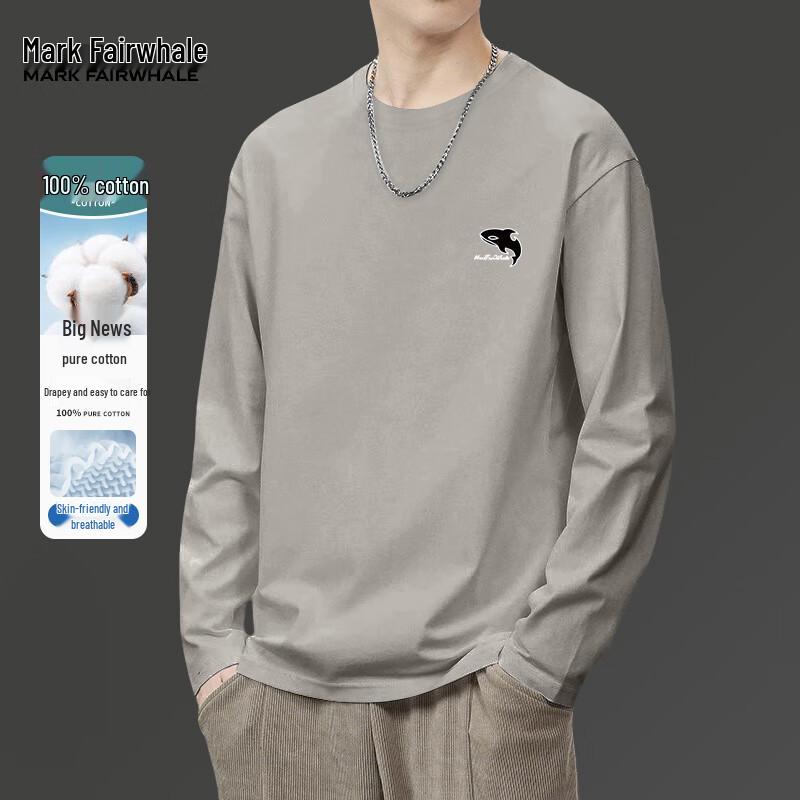 Mark Fairwhale Men's Loose Fit Long Sleeve Cotton T-Shirt