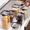 Sealed Jars Kitchen Grain Storage Organizer Large Tank Plastic Moisture-proof Storage Box Household Seasoning Jars Set