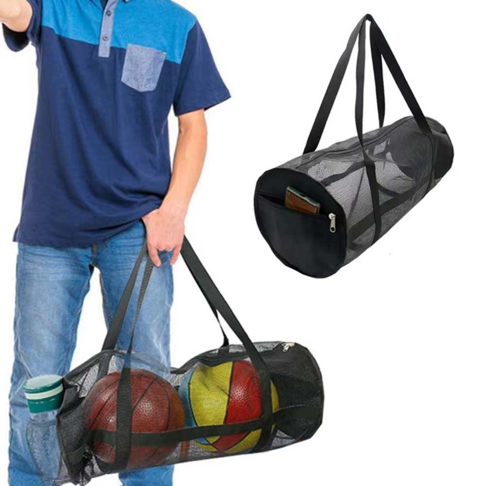 Large Capacity Sports Mesh Duffle Bag with Shoulder Strap Basketball Volleyball Bag  Swimming