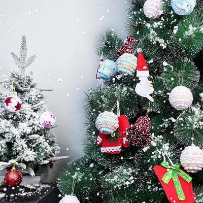 12Pcs 6cm Christmas Balls Pendant Ornaments Foam Macaron Color Hanging Balls for Christmas Tree Colored Dot Xmas Decorative