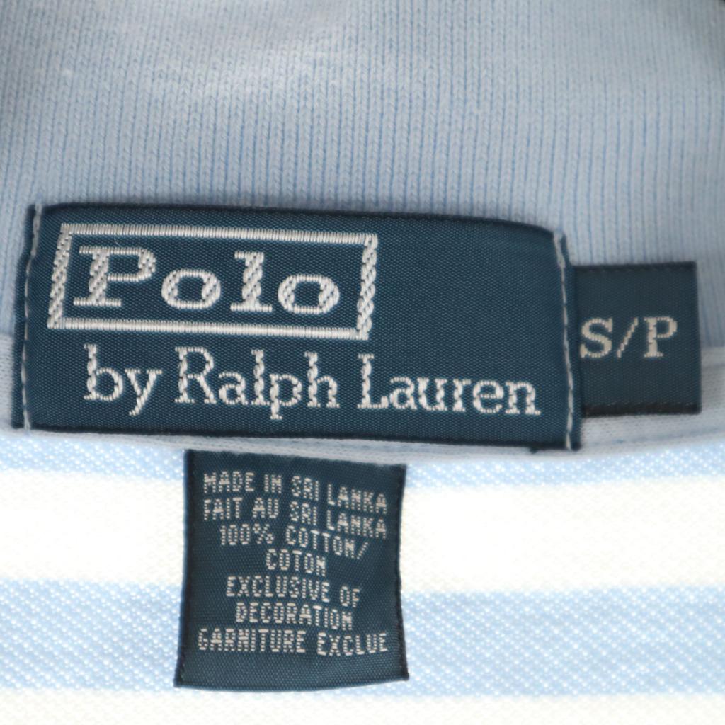 POLO RALPH LAUREN border Short sleeve Polo shirt S/P Blue Men's Used