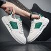 Leather Men Casual Shoes Outdoor Breathable Man Walking Tennis Sport Shoes Trend Lace-up Vulcanized Shoes White Casual Sneakers
