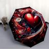 1pc Heart Decorations Automatic Folding Umbrella Durable Iron Frame,All Seasons Home Travel Outdoor Multifunctional Umbrella yy251115171