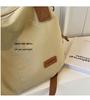 Large Capacity Retro Canvas Tote Bag: Simple, Fashionable Shoulder and Crossbody Bag for Women and Girls
