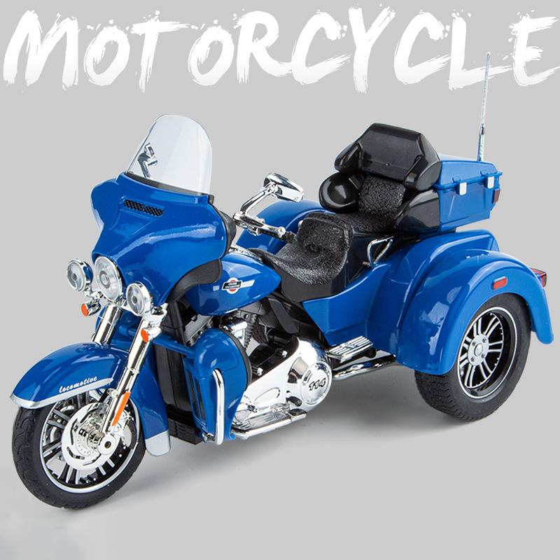 1:9 Tri Glide CVO 2021 Legierung Druckguss Motorrad Modell Spielzeugfahrzeug Sammlung Sound und Licht Off-Road Autocycle Spielzeug Auto