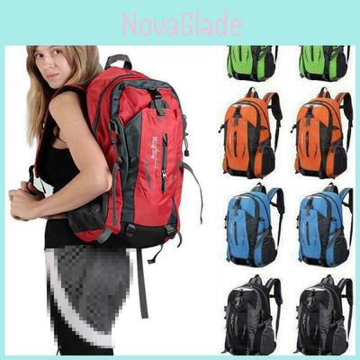 High Capacity 40l Outdoor Hiking Camping Backpack With Water Resistant Nylon Material And Secure Zippers