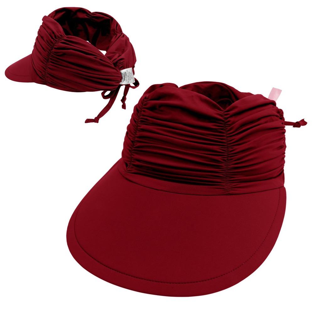 Large Brim Beach Volleyball Visor Cap Adjustable Swimming Baseball Cap Seaside Hollow Hat Street