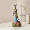 Art Female Sculpture Figurines, Abstract Woman Statue For Home Decor, Colorful Decorations For Living Room Shelf Office Cabinet