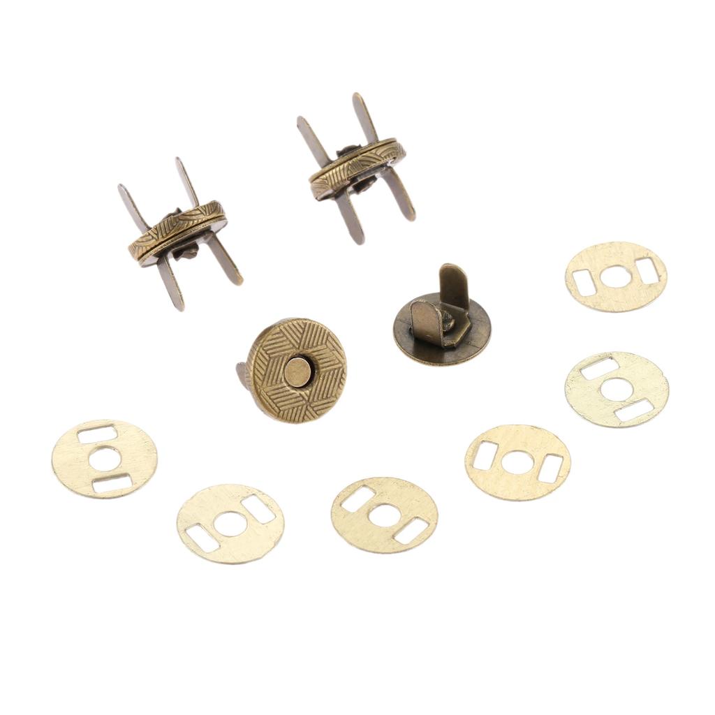 10Pcs 10mm Metal Magnetic Button Lady Bags Magnetic Snaps Clasp Suction Purse Buckle Clothing Buttons Handbag Accessories Silver